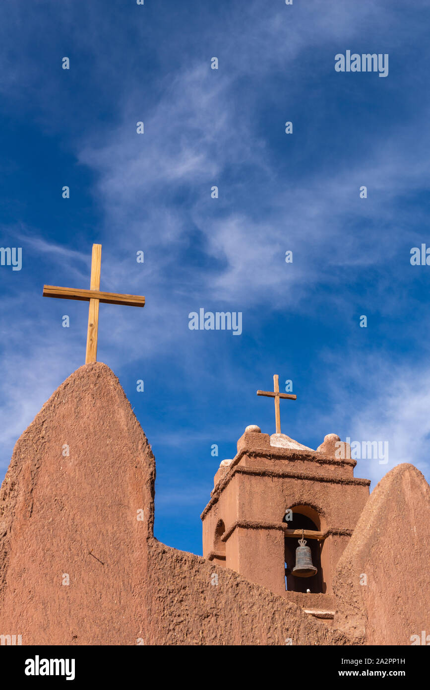 La Iglesia de San Pedro De AtacamaSan Pedro de Atacama o la chiesa di San Pedro de Atatcama, Región de Antofagasta, Anden, Repubblica del Cile America Latina Foto Stock