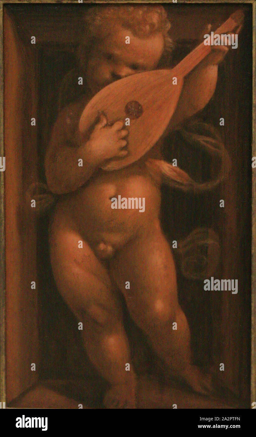 Gaudenzio Ferrari, Italiano, 1470-1546, bambino con un liuto, 15th/XVI secolo, vernice su pannello in legno, senza cornice: 17 7/8 × 11 pollici (45,4 × 27,9 cm Foto Stock Gaudenzio Ferrari, Italiano, 1470-1546, bambino con un liuto, 15th/XVI secolo, vernice su pannello in legno, senza cornice: 17 7/8 × 11 pollici (45,4 × 27,9 cm Foto Stock
