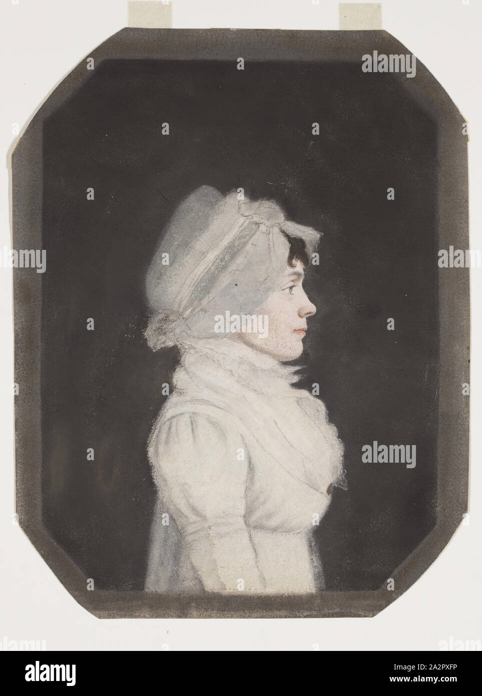 James Sharples, Americano, 1750-1811, Catherine Saunders, tra 1750 e 1811, pastello e grafite su crema carta intessuta, foglio: 8 1/2 × 6 1/2 pollici (21,6 × 16,5 cm Foto Stock