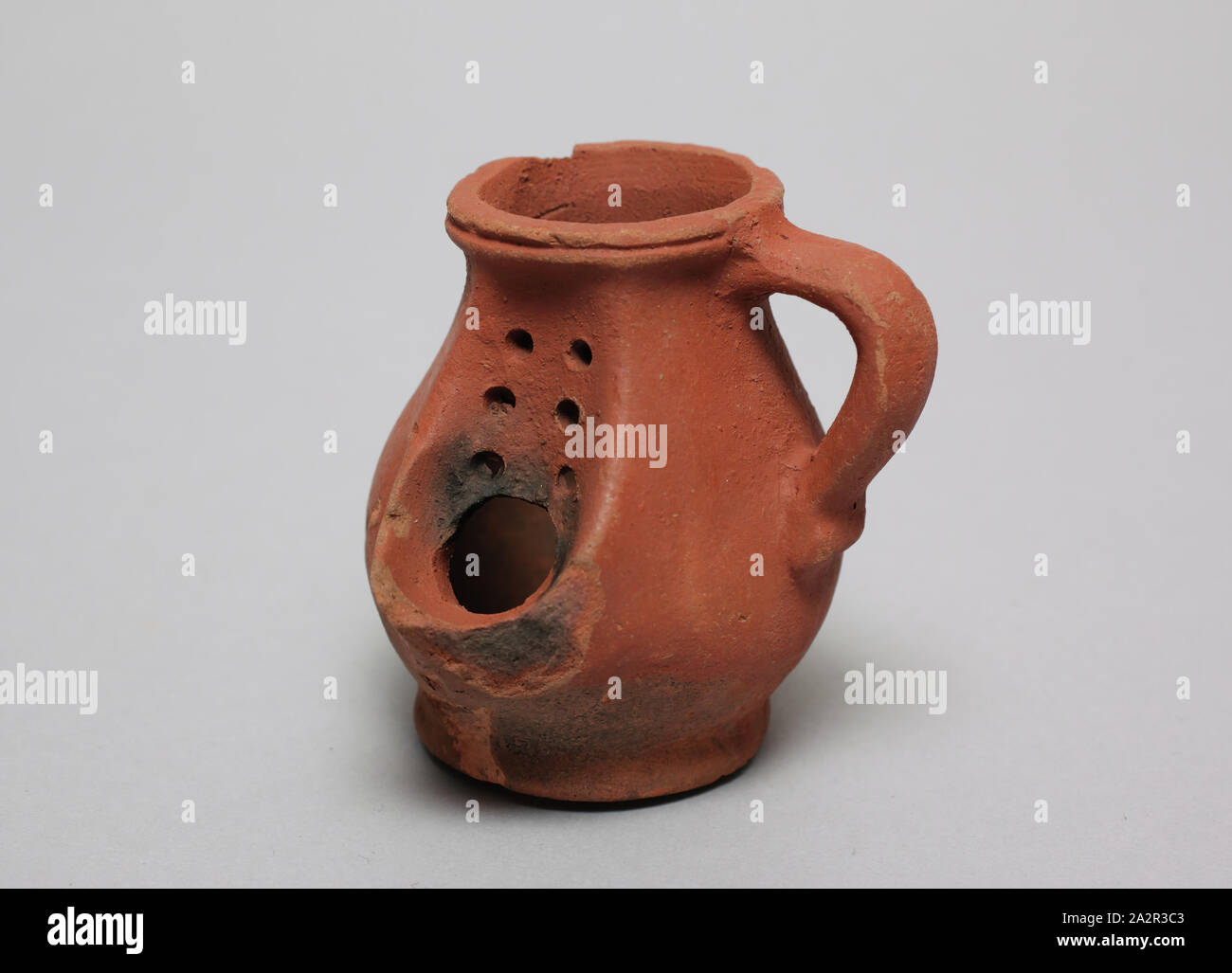 Roman, lanciatore lampada, I secolo A.C. e il primo secolo D.C., ceramica Foto Stock