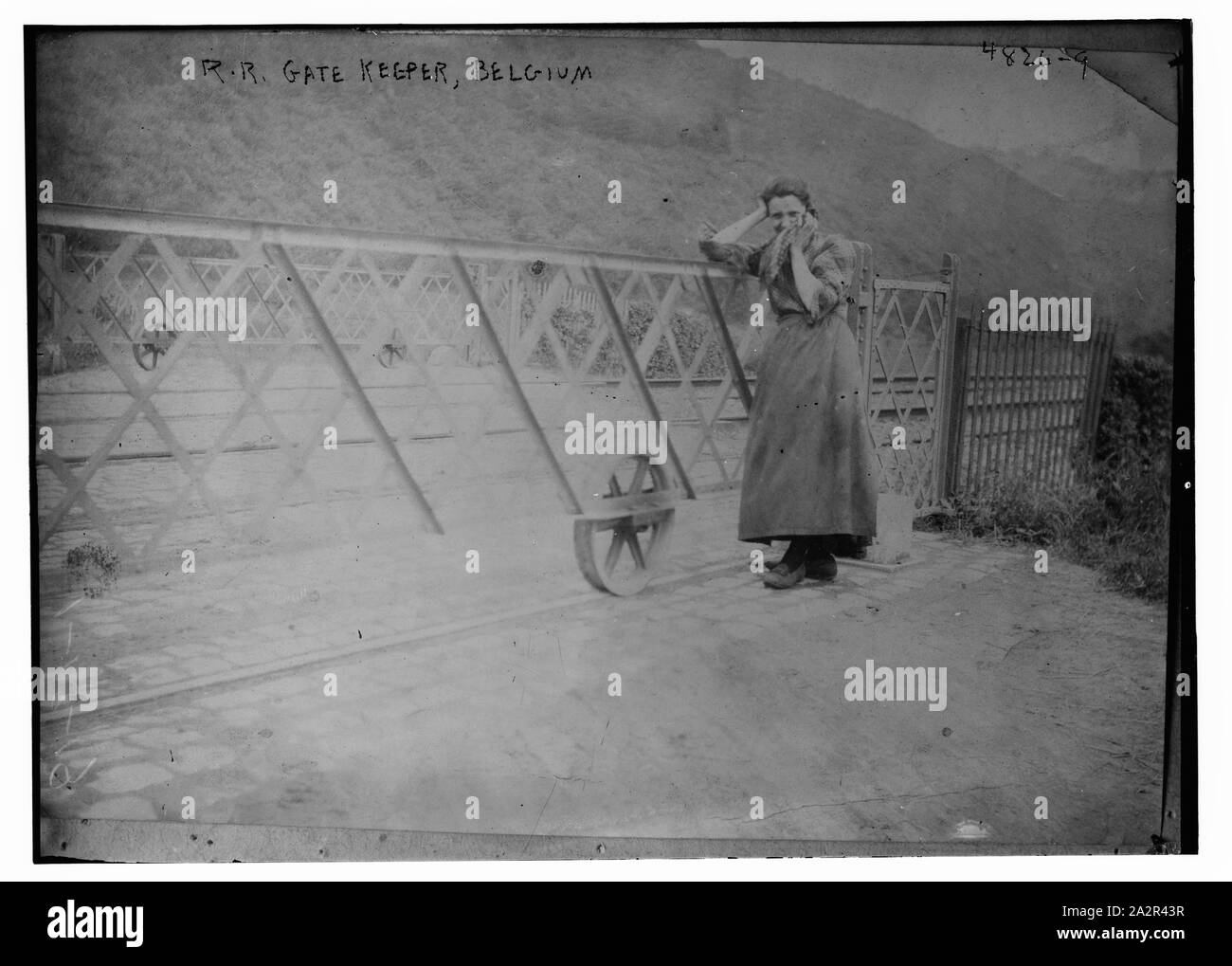 R.R. gate keeper, Belgio Foto Stock
