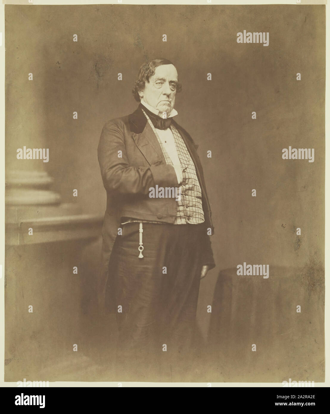 Mathew B. Brady, Americano, 1823-1896, Lewis Cass, ca. 1857, sale stampa, Immagine: 18 3/4 × 16 pollici (47,6 × 40,6 cm Foto Stock