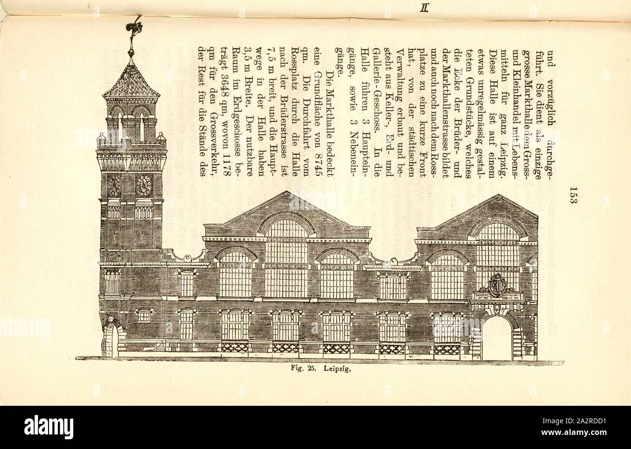 Leipzig 2, Markthalle di Lipsia, in Germania la Fig. 25, p. 153, Georg Osthoff: Die Markthallen für Lebensmittel. Lipsia: Karl Scholtze, 1894 Foto Stock