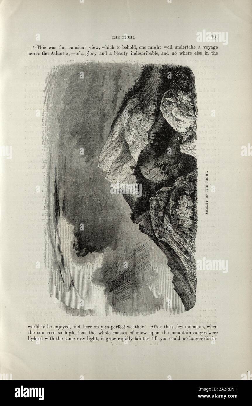 Vertice dei righi, sul Rigi, p. 361, 1854, Charles Williams, Alpi, Svizzera e nord Italia. Londra: Cassell, 1854 Foto Stock