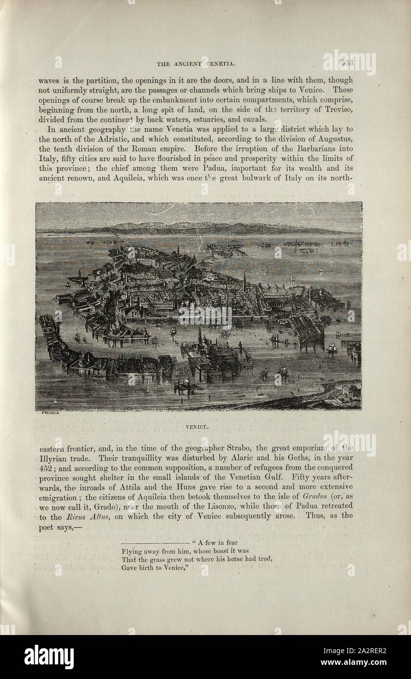 Venezia, Venezia, p. 533, Freeman 1854, Charles Williams, Alpi, Svizzera e nord Italia. Londra: Cassell, 1854 Foto Stock