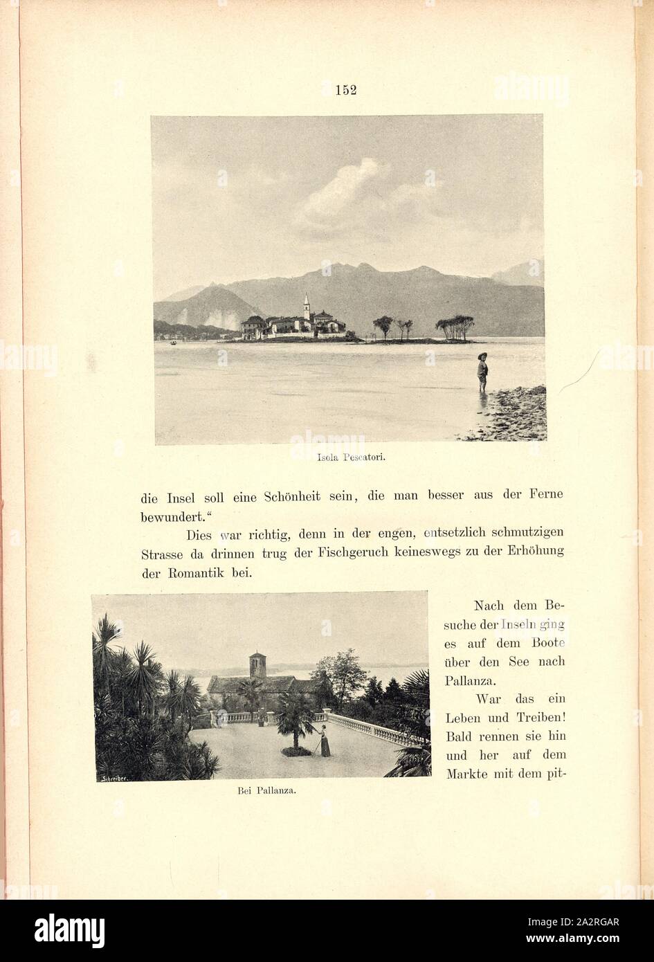Isola Pescatori und bei Pallanza, Isole Borromee e giardino a Pallanza vicino a Verbania sul Lago Maggiore, Fig. 97, p. 152, Theodor Wundt: Das Matterhorn und seine Geschichte. Berlino: Raimund Mitscher, [1896 Foto Stock