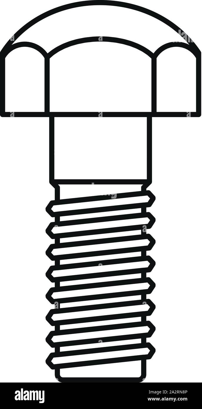 Vite icona. Contorno a vite icona vettoriali per il web design isolato su sfondo bianco Illustrazione Vettoriale