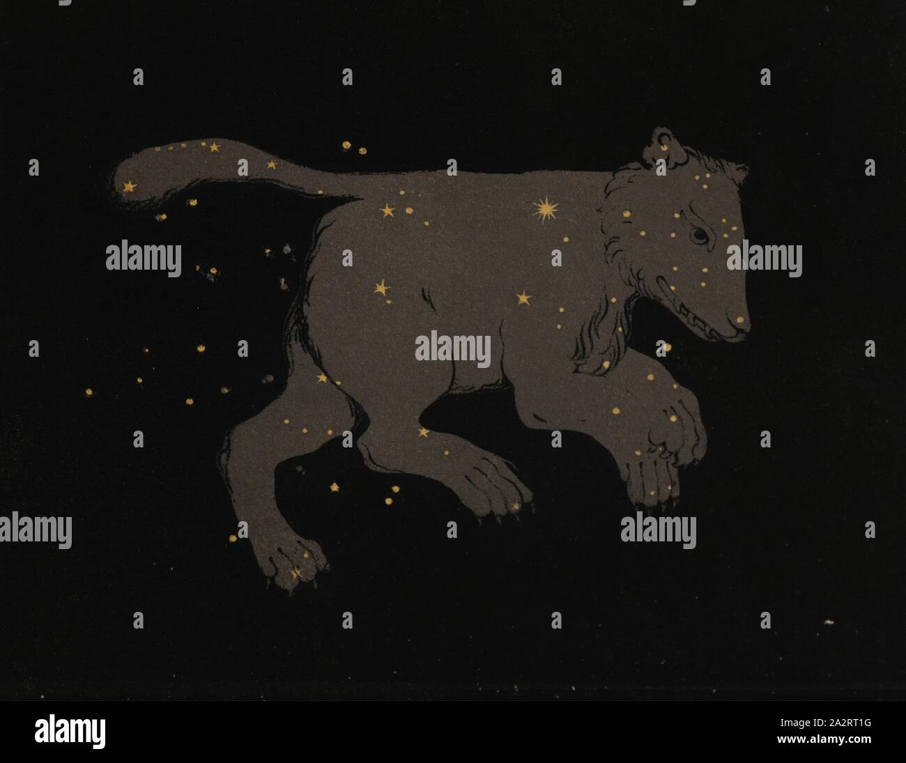 La costellazione dell'Orsa Maggiore, Constellation grande Orso, n. XXIV, p. 64, 1842, Charles F. Blunt: la bellezza del cielo: una visualizzazione grafica dei fenomeni astronomici dell'universo. Un centinaio e quattro scene colorate che illustra una familiarità lezione sull'astronomia. Londra: Inclinazione e boghe, 1842 Foto Stock
