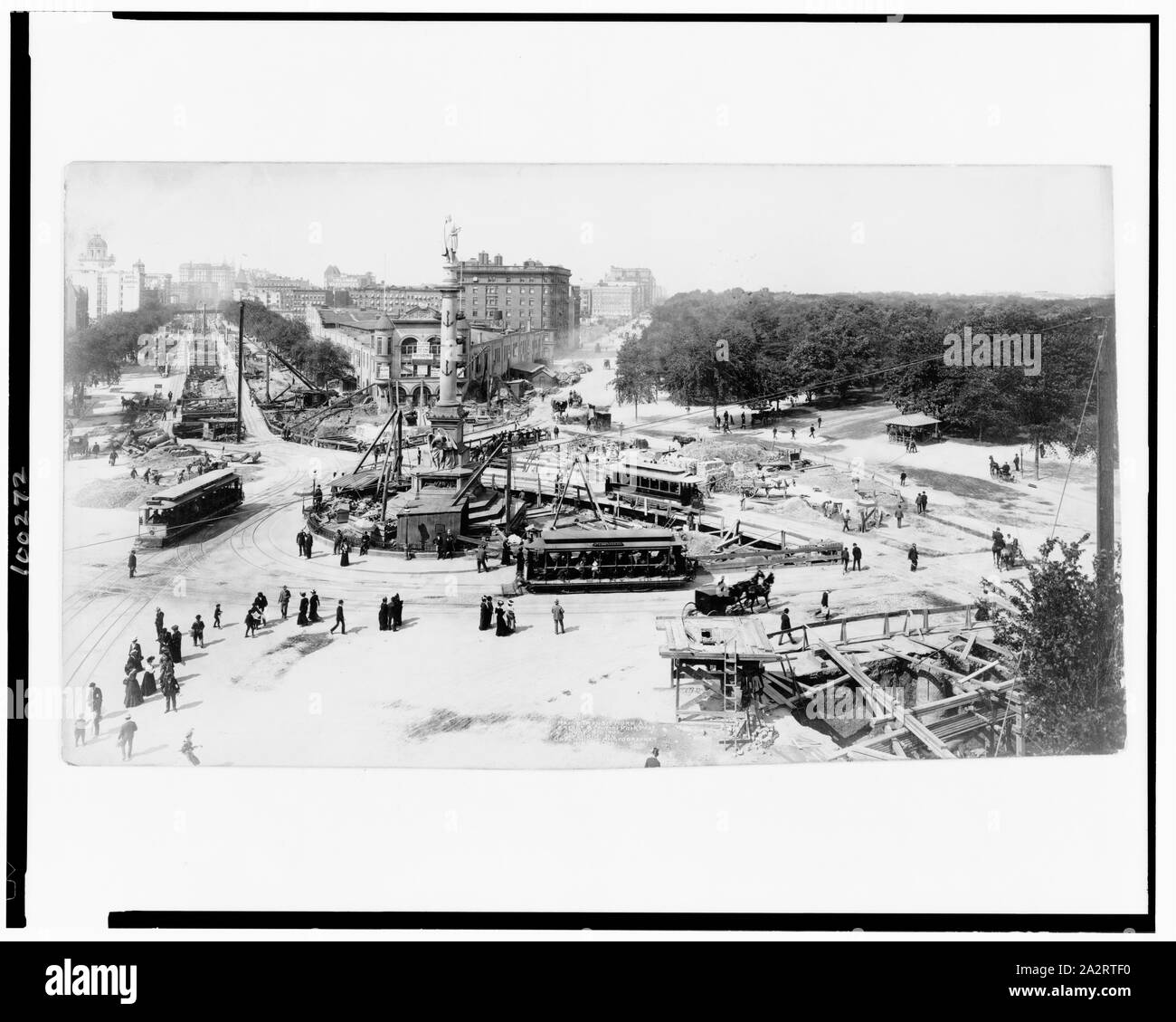 Il transito rapido il lavoro a 59th Street & Central Park West, Giugno 8th, 1901 Foto Stock
