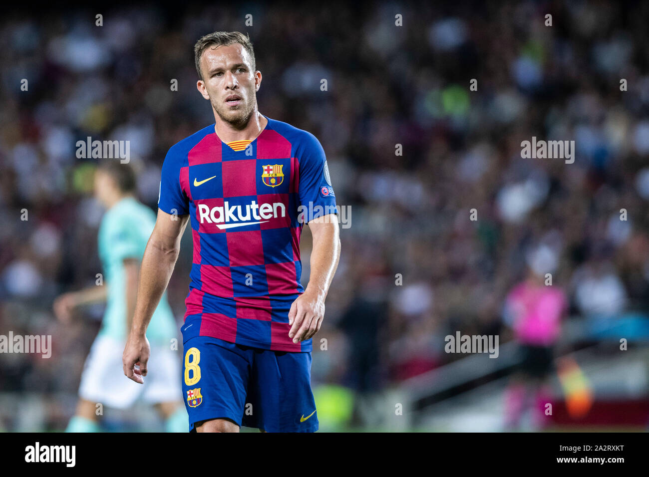 Camp Nou, Barcellona, in Catalogna, Spagna. 2 Ottobre, 2019. UEFA Champions League Football, Barcellona contro Inter Milan; Arthur durante il match - Novità editoriali Credit: Azione Plus sport/Alamy Live News Foto Stock