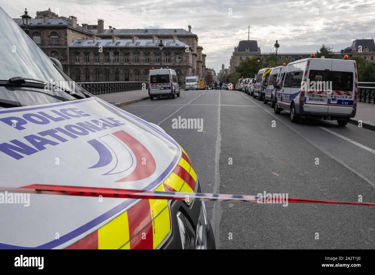 Parigi, Francia. Il 3 ottobre 2019. La polizia ha attaccato la sede di credito: EDOUARD MONFRAIS/Alamy Live News Foto Stock