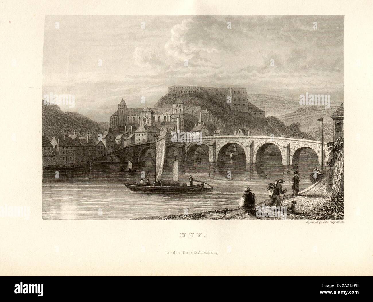 Huy, Huy, p. 97, Shury & Figlio (Ita), 1837, [S. n.], la Belgique et Nassau, ou le touriste continental .... Londres: Chez Black et Armstrong, [1837 Foto Stock