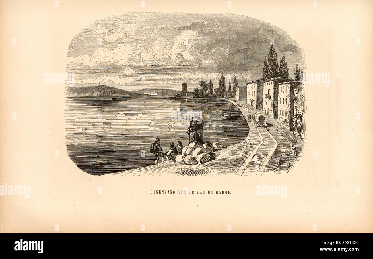 Desenzano sul Lago di Garda, Desenzano del Garda sul Lago di Garda, Fig. 26, parte 2, dopo p. 254, Amédée de Cesena: Campagne de Piémont et de Lombardie en 1859. Parigi: Garnier frères, 1860 Foto Stock