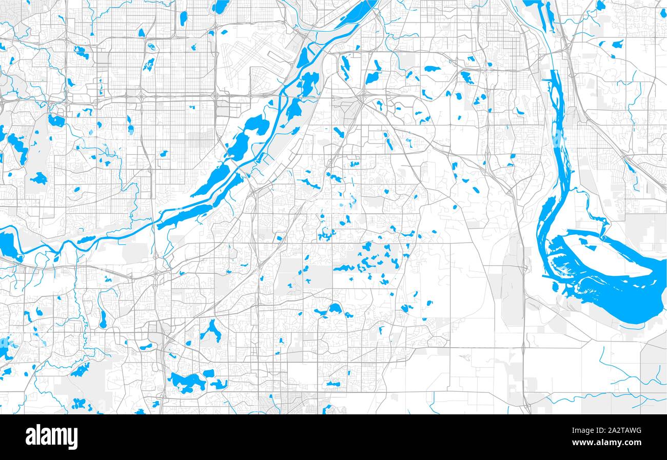Ricco di vettore dettagliata mappa area di Eagan, Minnesota, Stati Uniti d'America. Mappa modello per arredamento di casa. Illustrazione Vettoriale