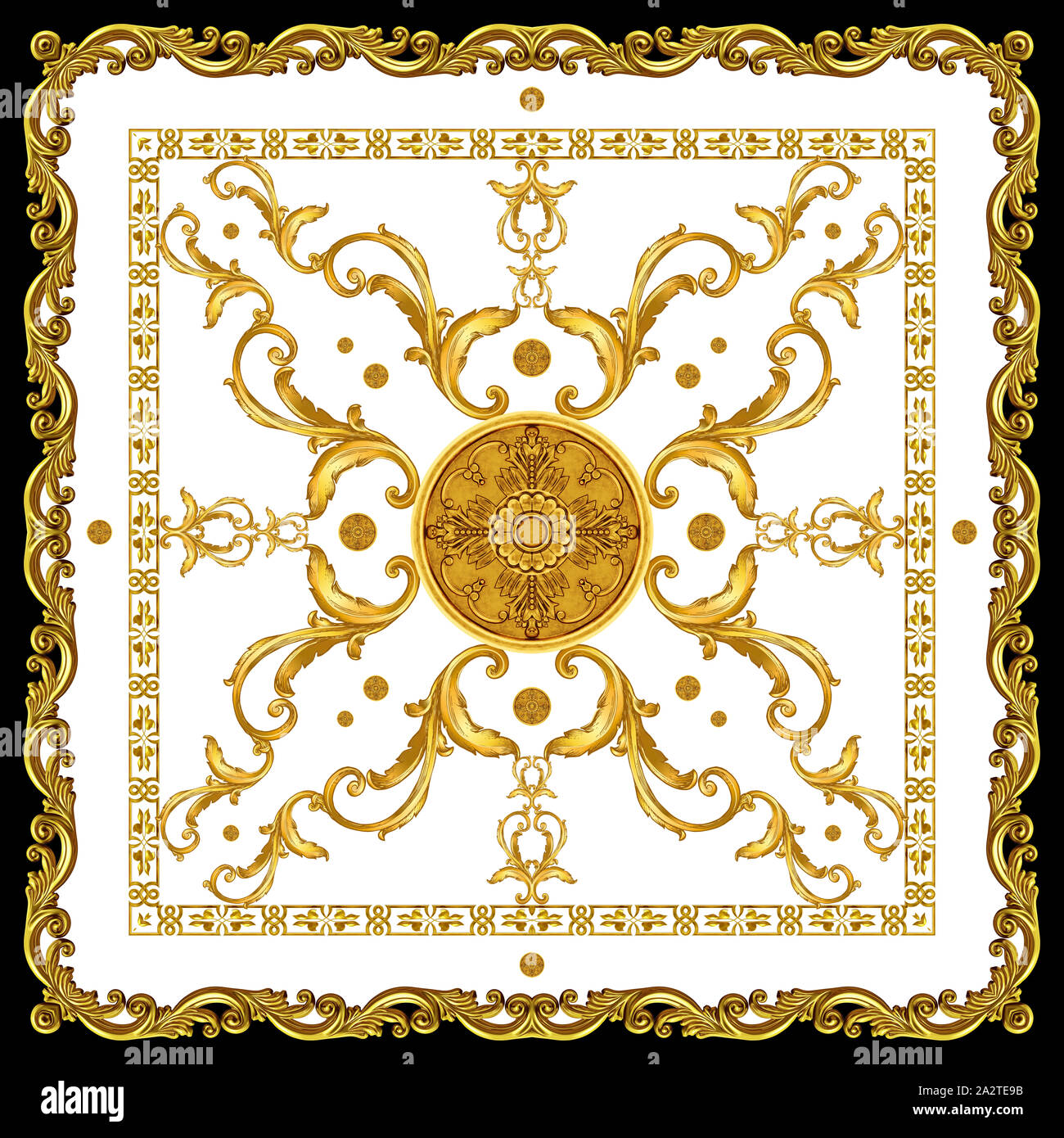 Foulard di seta con catene d'oro. Scialle gioielli Design. Lusso barocco  dorato. Pronto per la stampa tessile Foto stock - Alamy