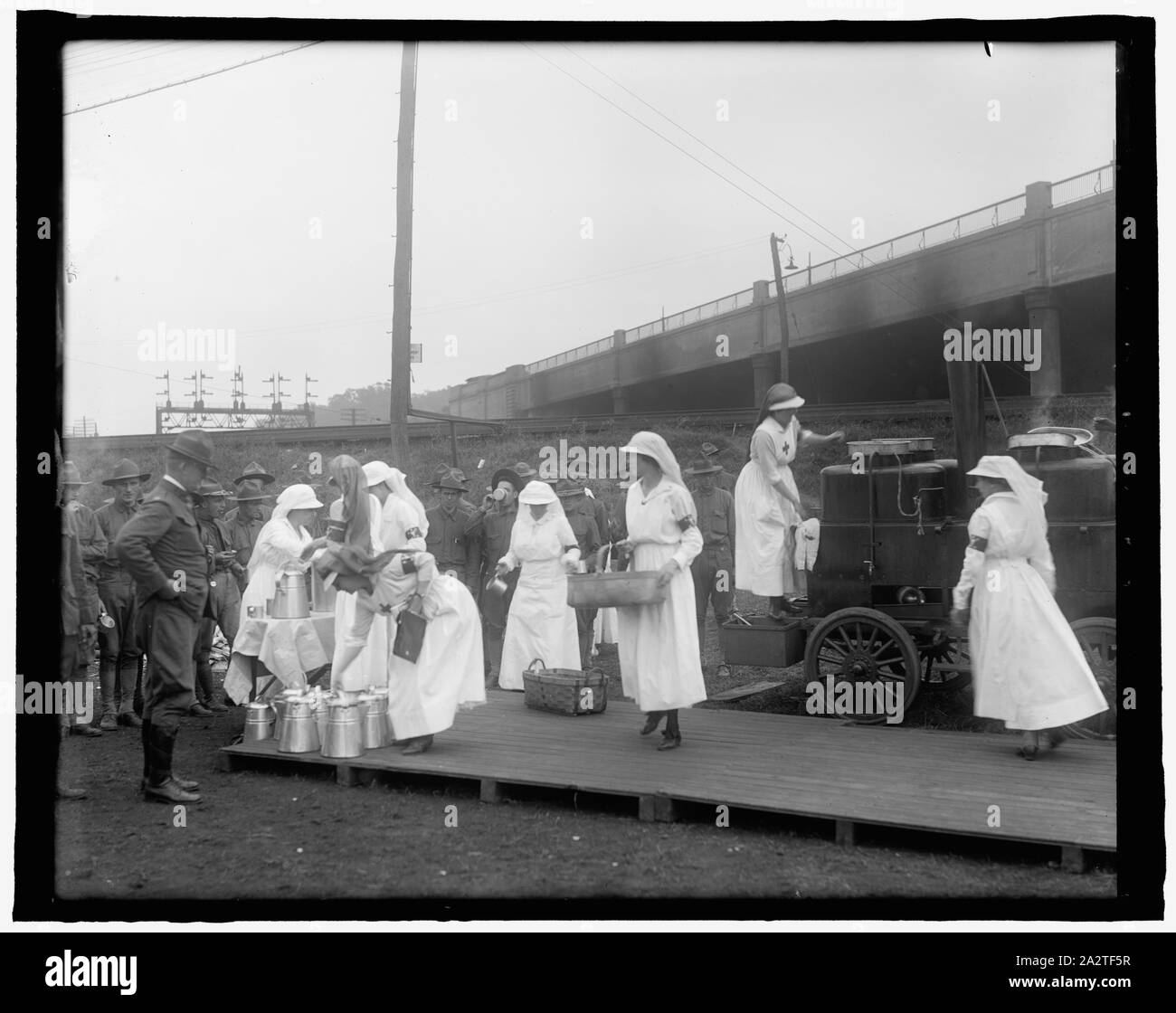 La Croce Rossa in mensa, Union Station, nello Stato di Washington, D.C., la Prima Guerra Mondiale Foto Stock