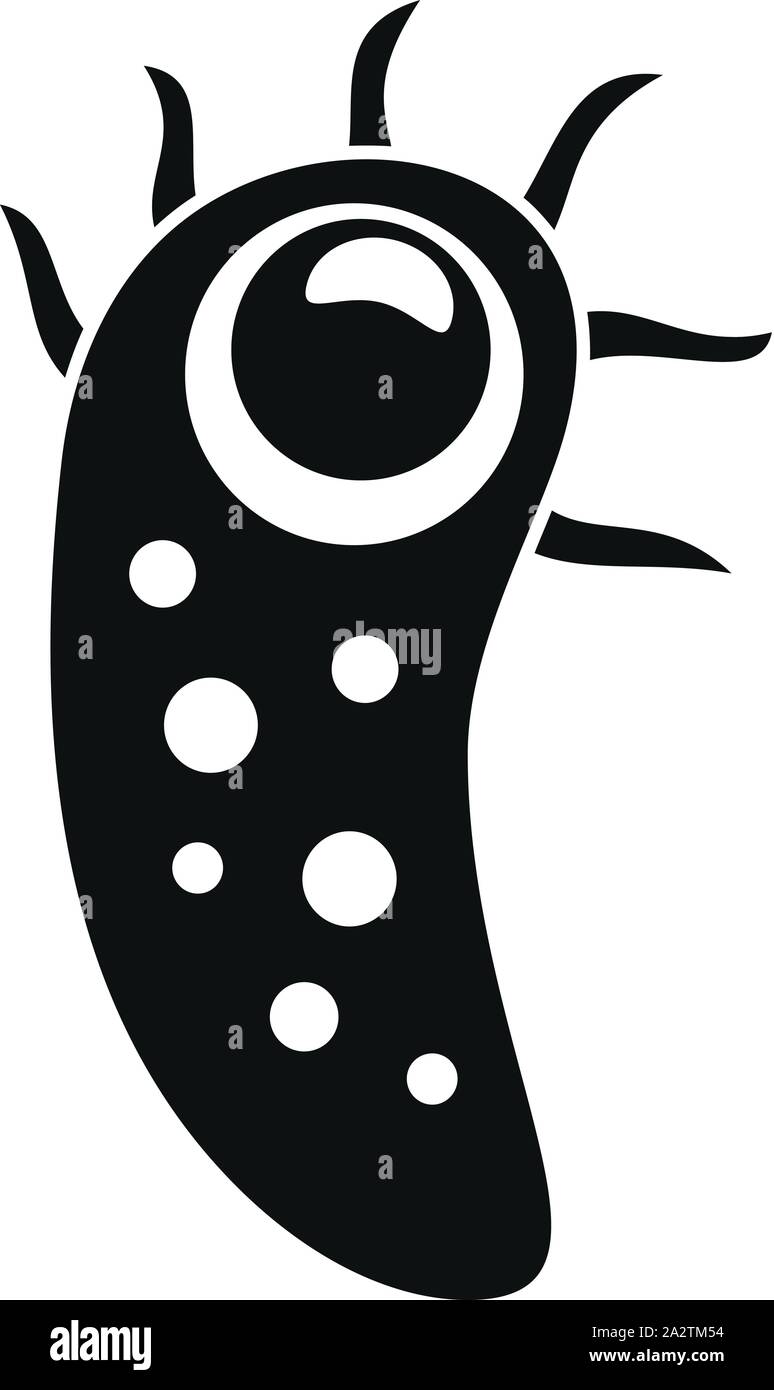 Cella icona di batteri. Semplice illustrazione della cella batteri icona vettore per il web design isolato su sfondo bianco Illustrazione Vettoriale