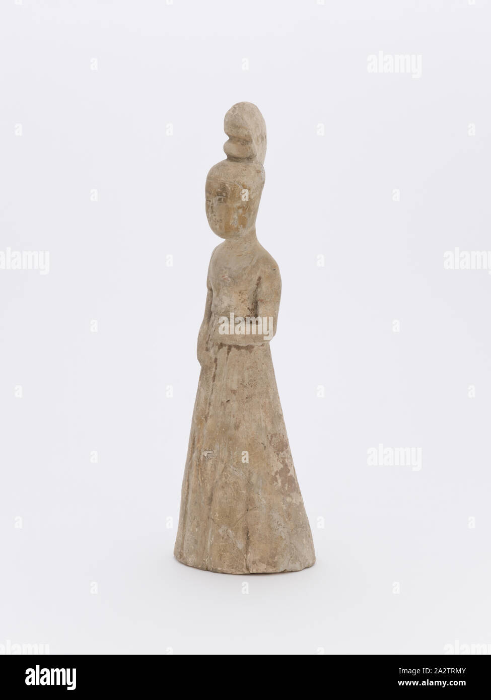 Tomba figura, coccio con smalto, 11-1/2, Arte Asiatica Foto Stock