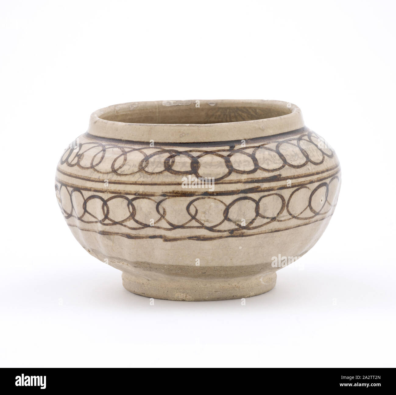 Jar, 1279-1368, gres (tipo cizhou Ware), 2-3/4 in., Arte Asiatica Foto Stock