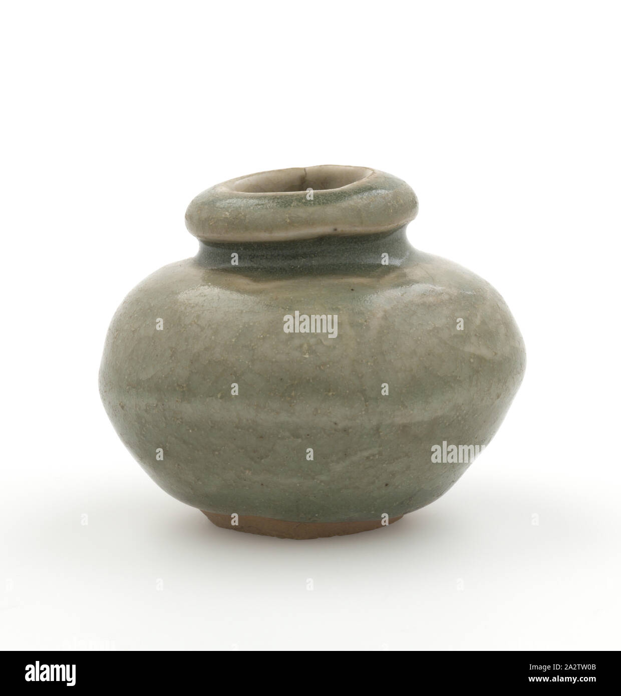 Jar, smalto celadon, 2 in., Arte Asiatica Foto Stock