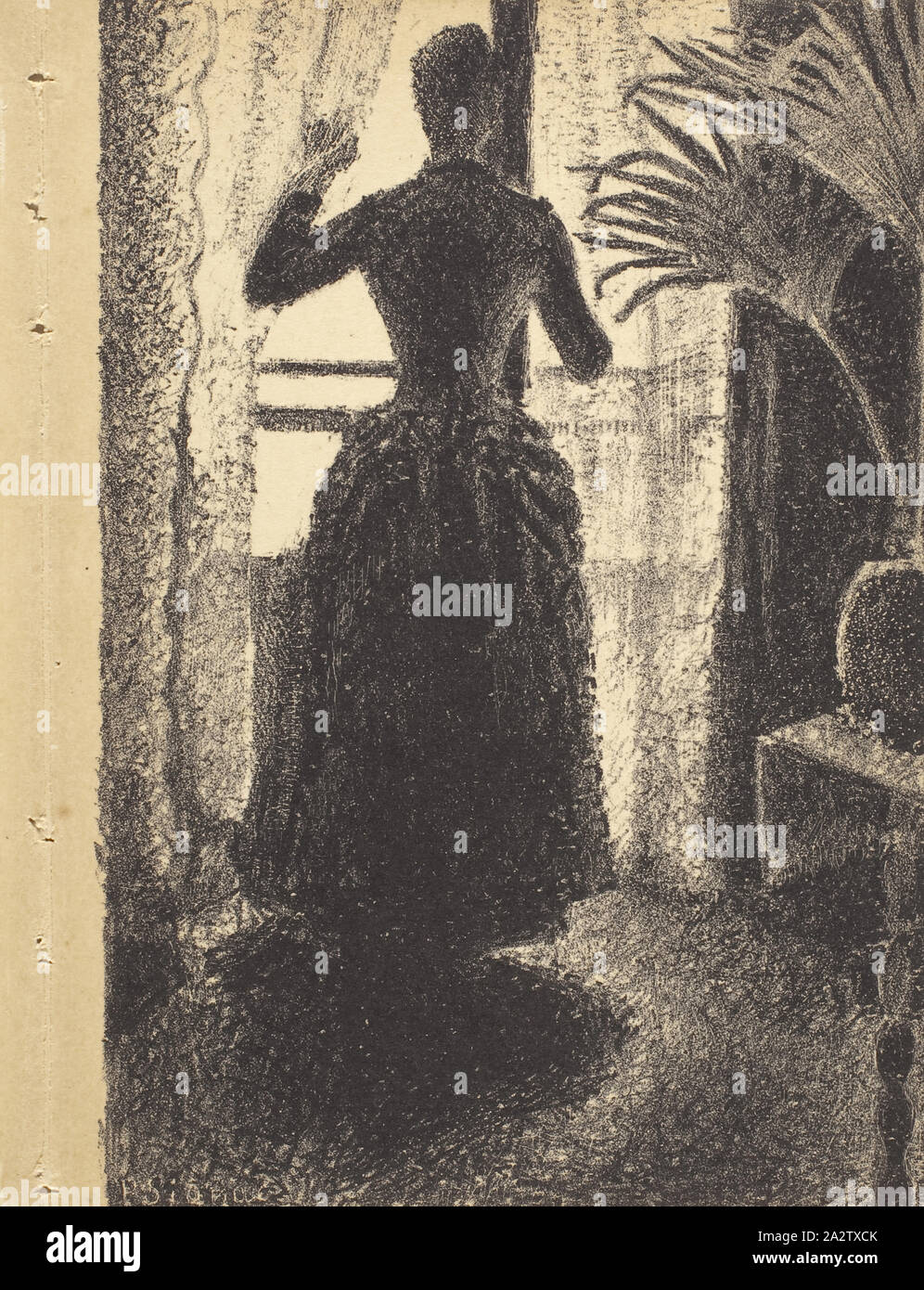 Le Dimanche parisien, dalla Revue indipendenti (edizione de Luxe), Paul Signac (Francese, 1863-1935), 1887, inchiostro su carta, litografia, 6-7/8 x 4-3/4 in. (Immagine), 6-7/8 x 5-3/8 in. (Foglio Foto Stock