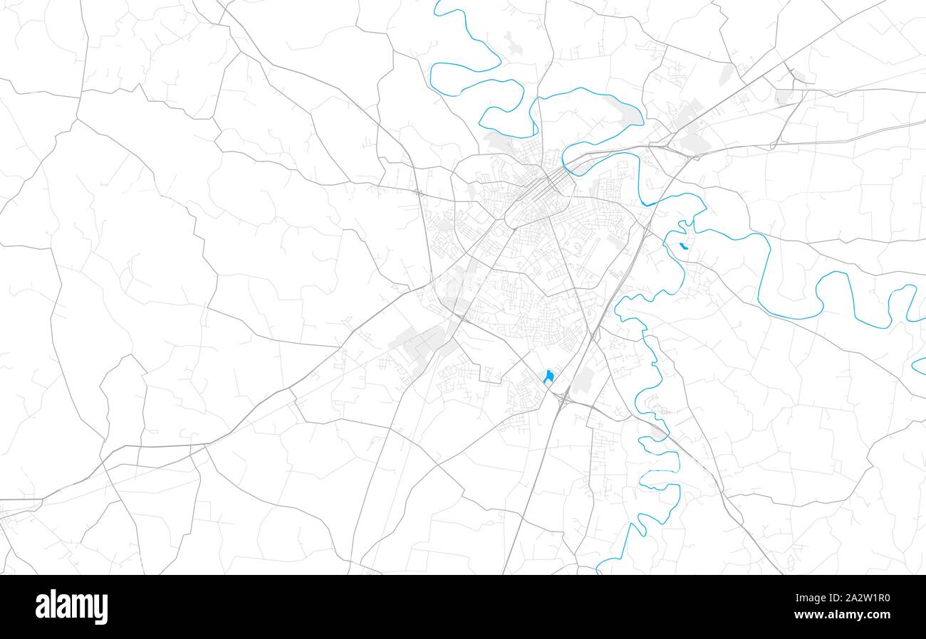 Ricco di vettore dettagliata mappa area di Bowling Green, Kentucky, Stati Uniti d'America. Mappa modello per arredamento di casa. Illustrazione Vettoriale