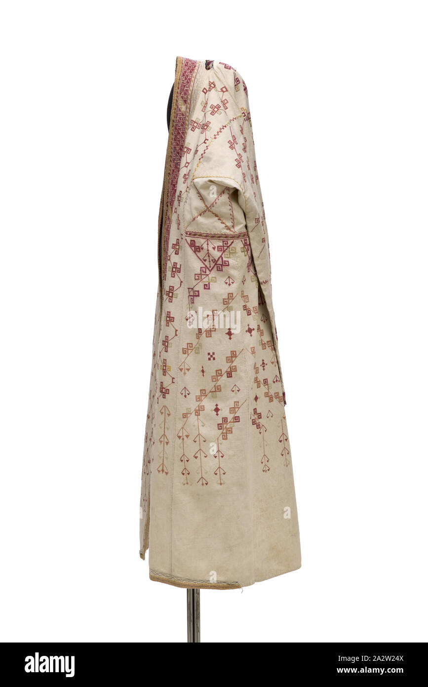 Donna di mantello Karakalpak persone, tardo ottocento, Cotone con ricami in seta, tessile e della moda arte Foto Stock