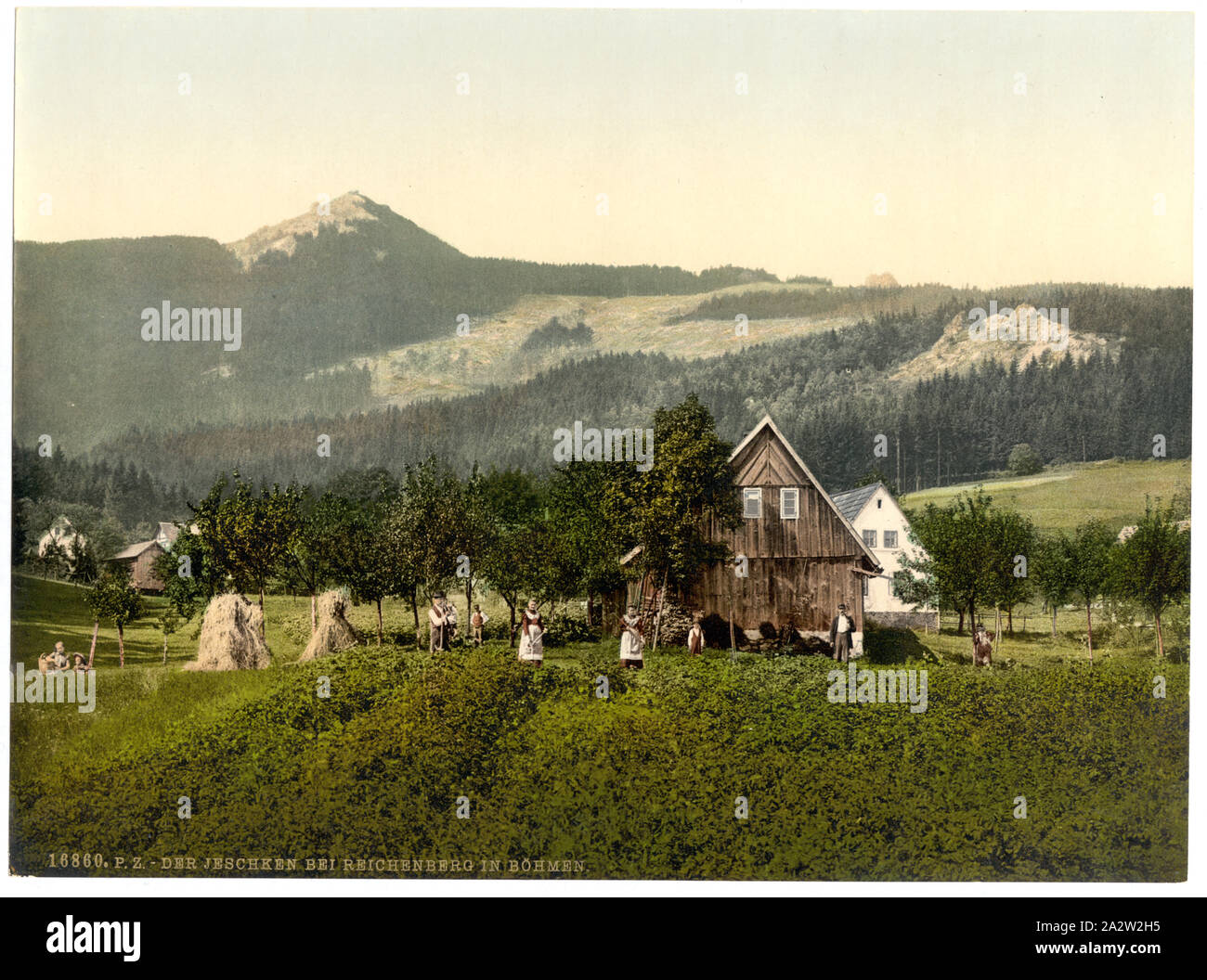 Reichenberg, il Jeschken, Boemia, Austro-Hungary; fa parte di: viste dell'Impero Austro-ungarico nella stampa Photochrom collection.; titolo dalla Detroit Publishing Co., catalogo J-sezione estera, Detroit, Michigan. : Detroit Publishing Company, 1905.; stampa n. 16860.; Foto Stock