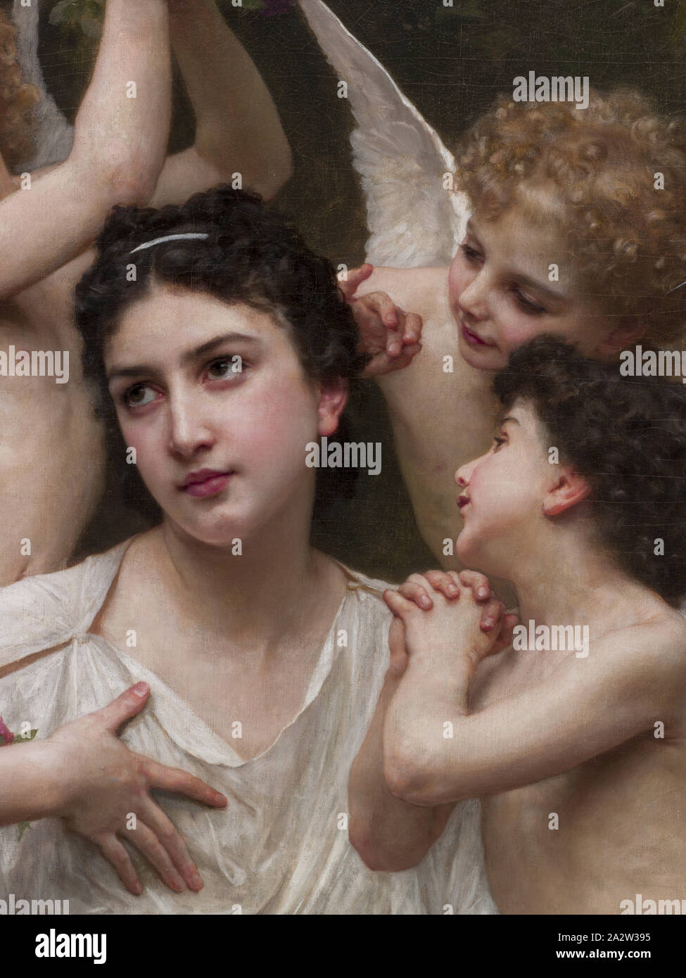 Sogno di Primavera (Rêve de Printemps), William-Adolphe Bouguereau (Francese, 1825-1905), 1901, olio su tela, 73 x 50 in. (Tela) 85 x 63 x 5-1/4 in. (Frame), firmato e datato in vernice bianca in basso a sinistra: W-BOUGUEREAU-1901, Europeo la pittura e la scultura 1800-1945 Foto Stock