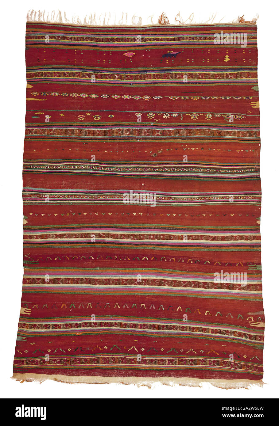 Donna di cape (handira), Boujad, nei primi anni del XX secolo, lana, 73-3/4 x 50-1/4 in., 187,3 x 127.6 cm. (Con frangia), Marocchina, tessile e della moda arte Foto Stock