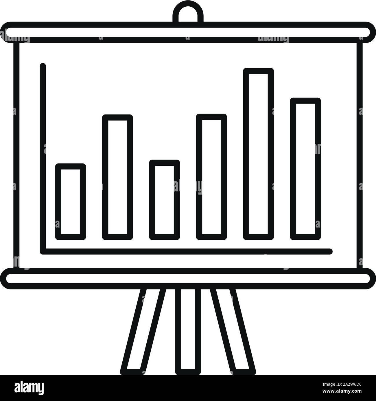 Grafico a barre icona banner. Schema grafico bar banner icona vettore per il web design isolato su sfondo bianco Illustrazione Vettoriale