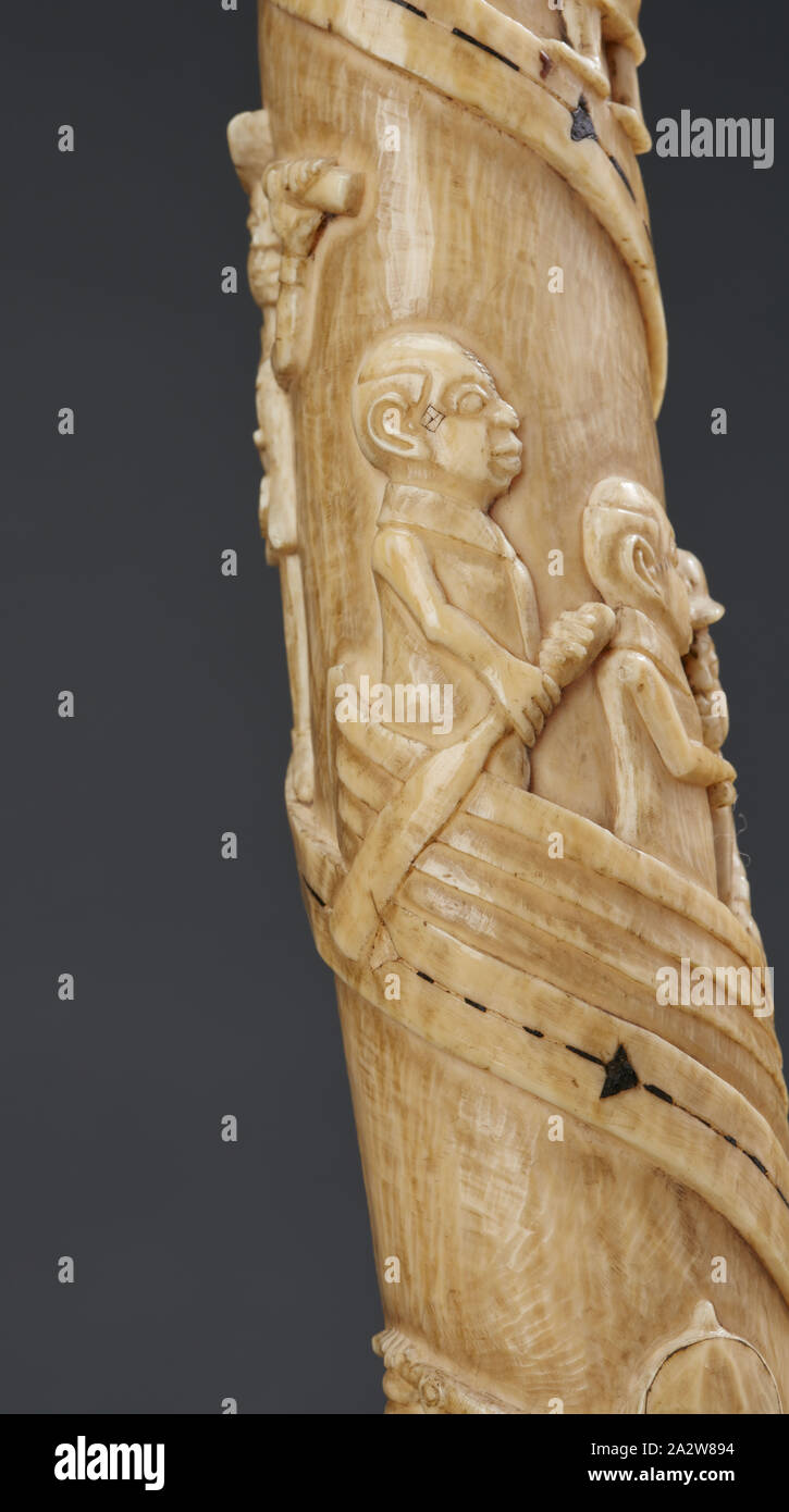 Ciondolo, ottone, 4-3/4 in., Arte Africana Foto Stock