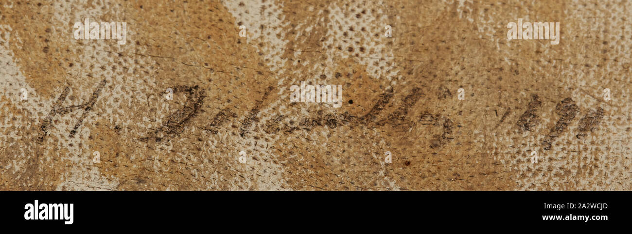 Il Boot lucidatrice, Henri Delavallée (Francese, 1862-1943), 1890, olio su tela, 62-5/8 x 31-7/8 in. (Tela) 74-3/4 x 43-1/2 x 4-3/4 in. (Incorniciato), firmato e datato in basso a destra: H. Delavallée 1890, Europeo la pittura e la scultura 1800-1945 Foto Stock