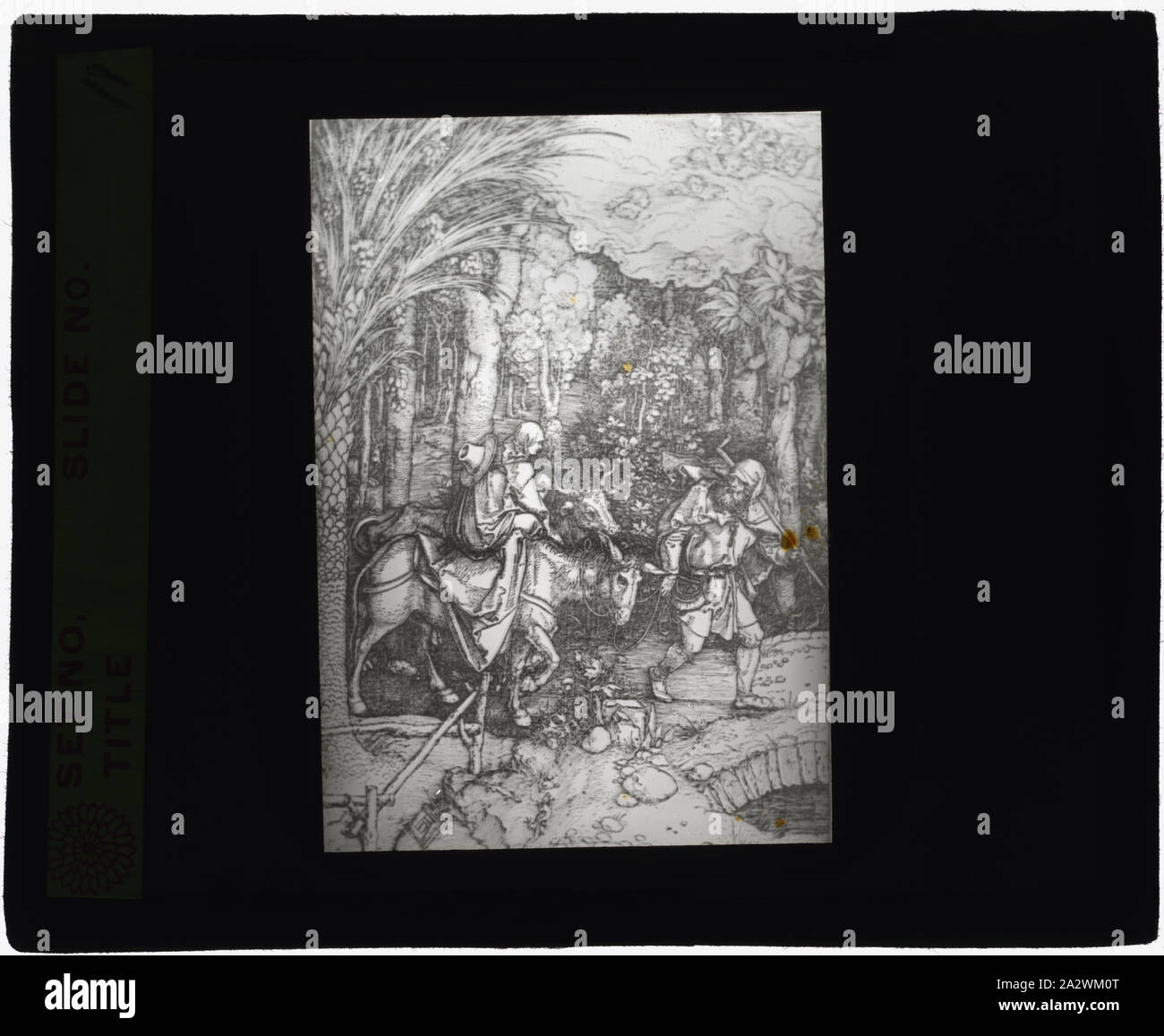 Riproduzione di stampa: la Fuga in Egitto Foto Stock