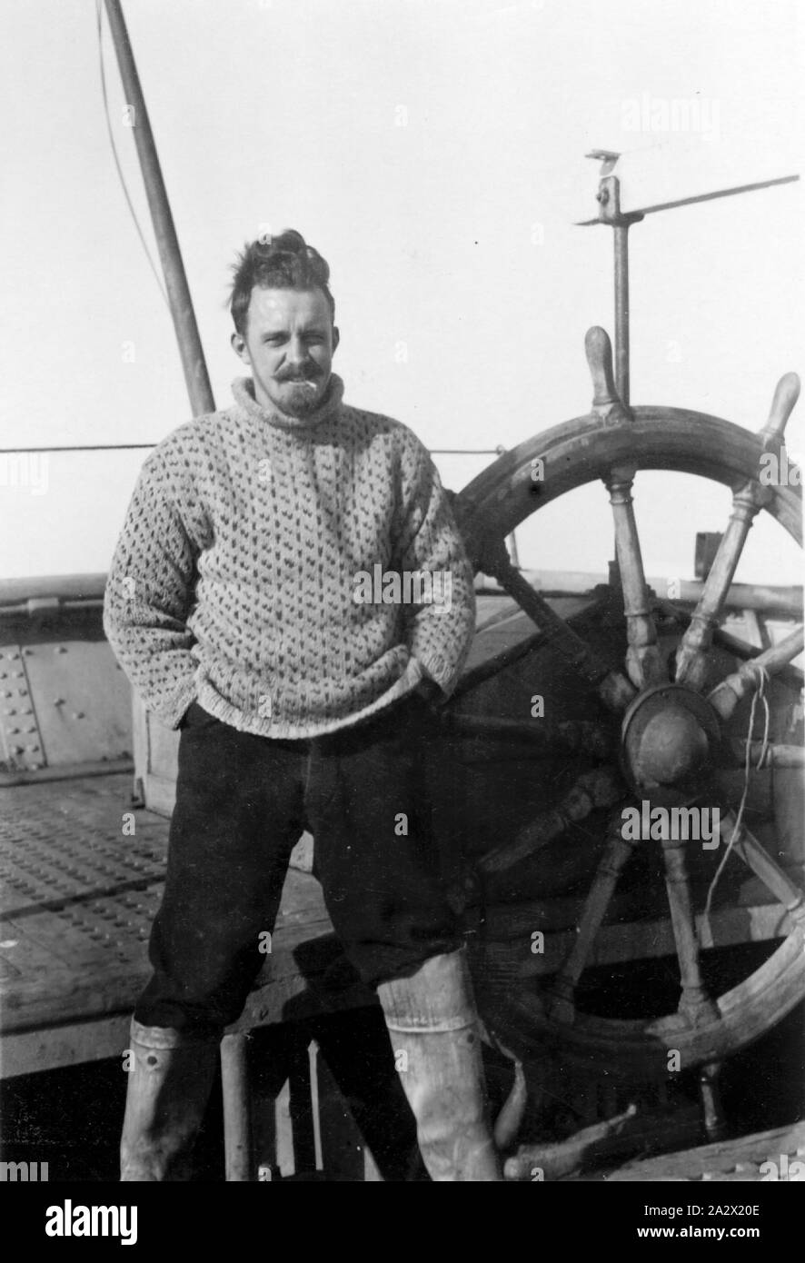 Fotografia - da George Rayneri, Antartide, 1934, parte di una serie di fotografie di creato da George Rayneri in Antartide e isole sub-antartiche durante i primi anni trenta Foto Stock