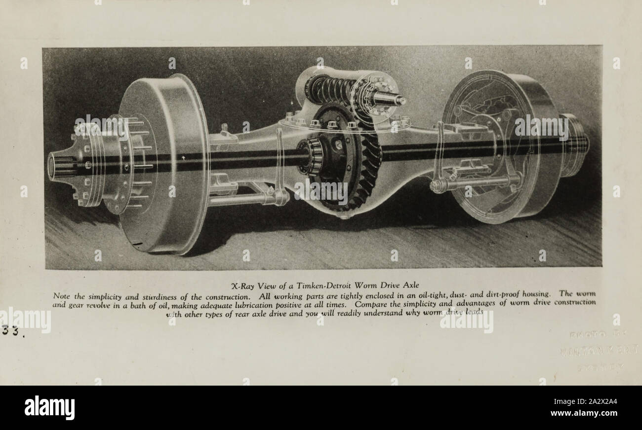Fotografia - Brockway Motors Ltd, Timken unità WORM, Sydney, Nuovo Galles del Sud, circa 1920, Immagine da un album fotografico contenente ventuno fotografie di carrelli a motore. L'album è stato utilizzato da Brockway Motors Ltd Foto Stock