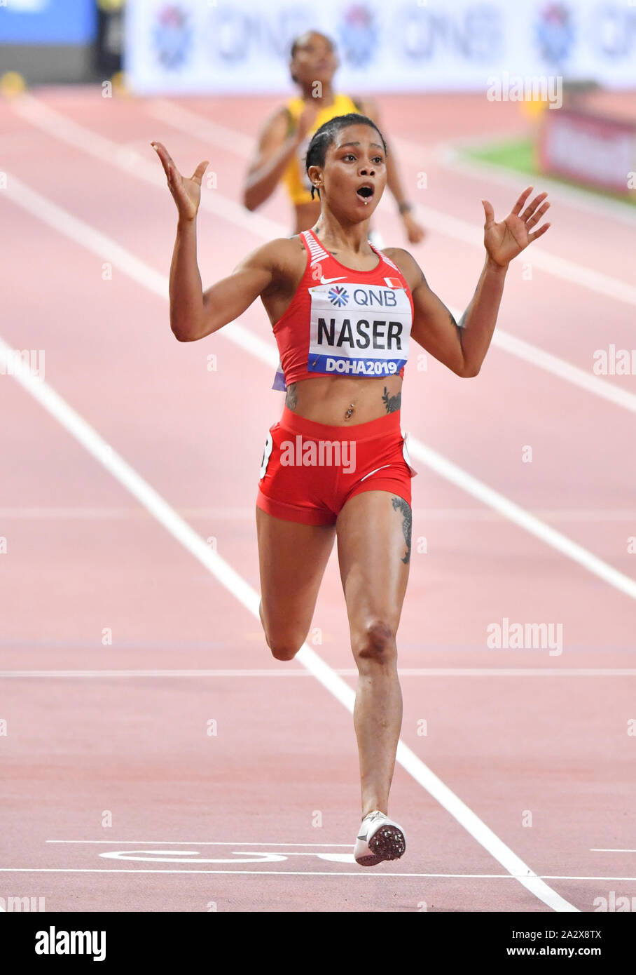 Salwa Eid Naser (Barhein). Medaglia d'oro di 400 metri. IAAF World Athletics Championships, Doha 2019 Foto Stock