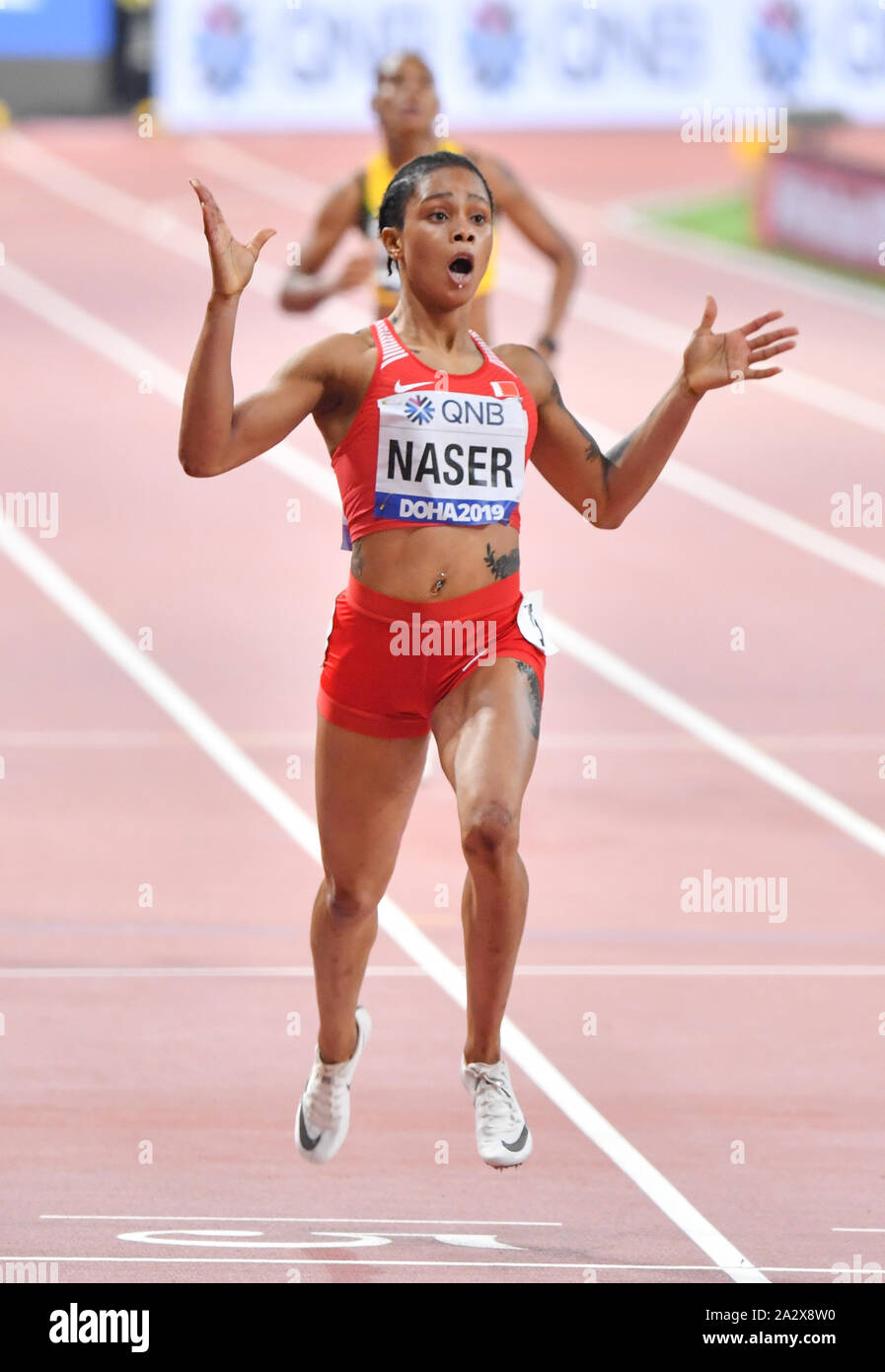 Salwa Eid Naser (Barhein). Medaglia d'oro di 400 metri. IAAF World Athletics Championships, Doha 2019 Foto Stock