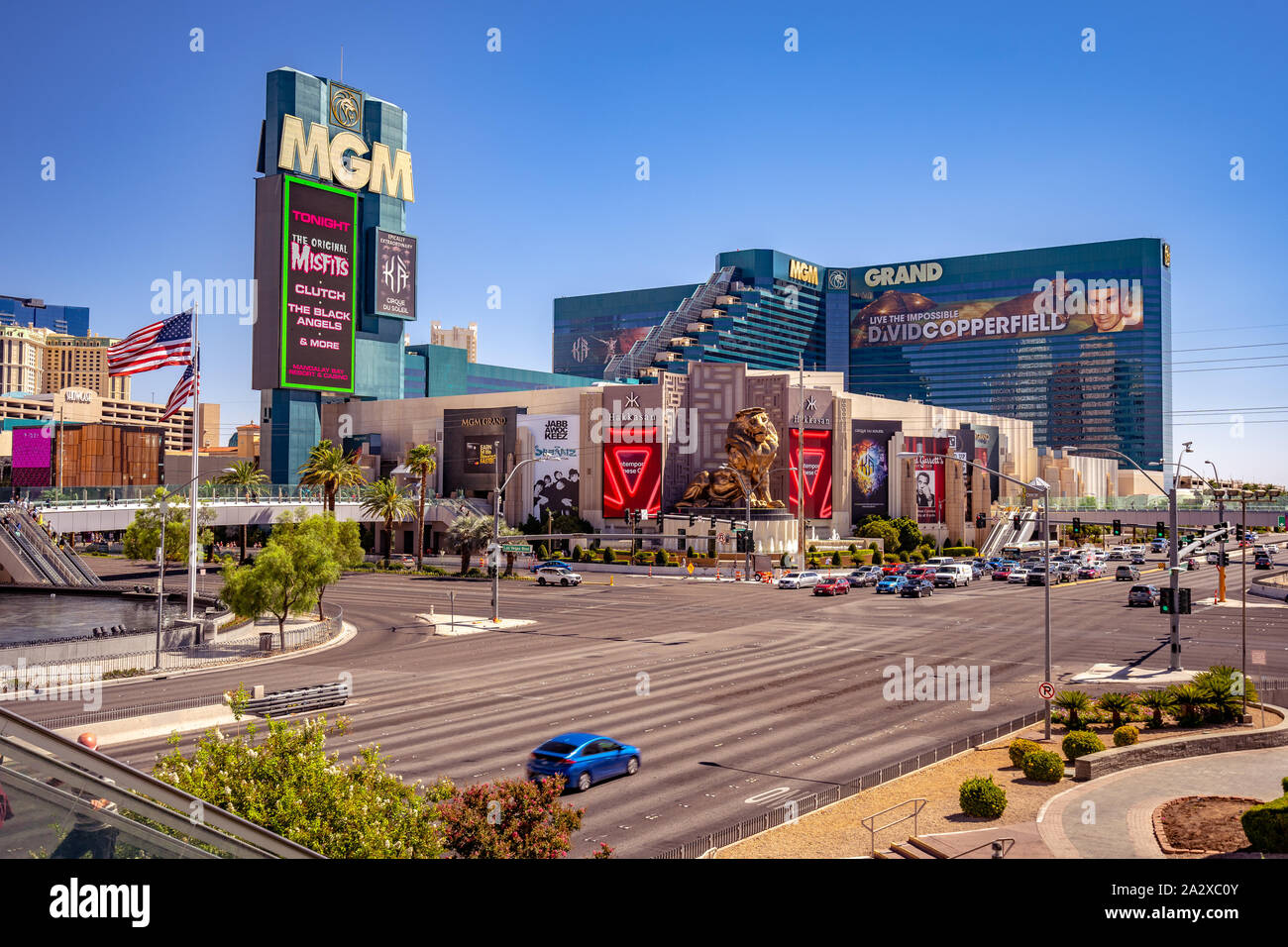 Las Vegas, Nevada, Stati Uniti d'America - MGM Grand Casino sulla striscia Foto Stock