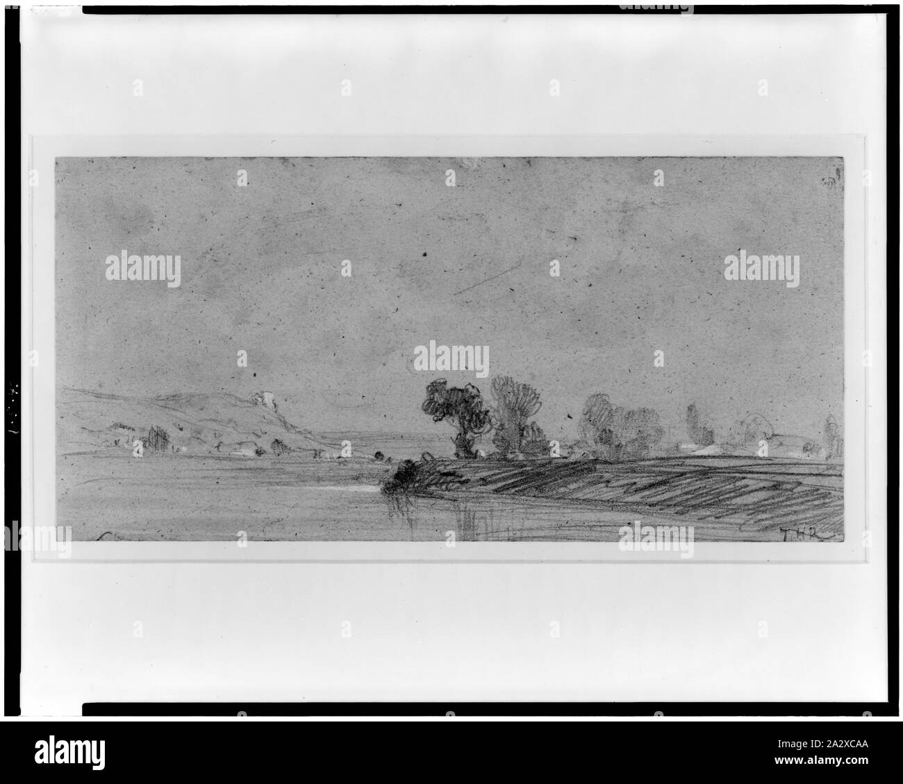 Paesaggio fluviale, la senna a Chateau-Gaillard / T.H.R Foto Stock