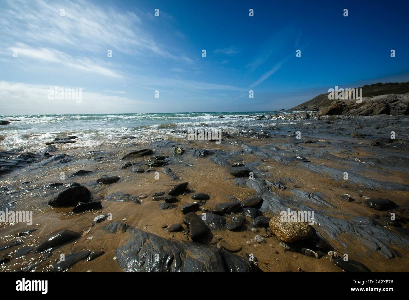 Dollar Cove, Cornwall, Regno Unito Foto Stock