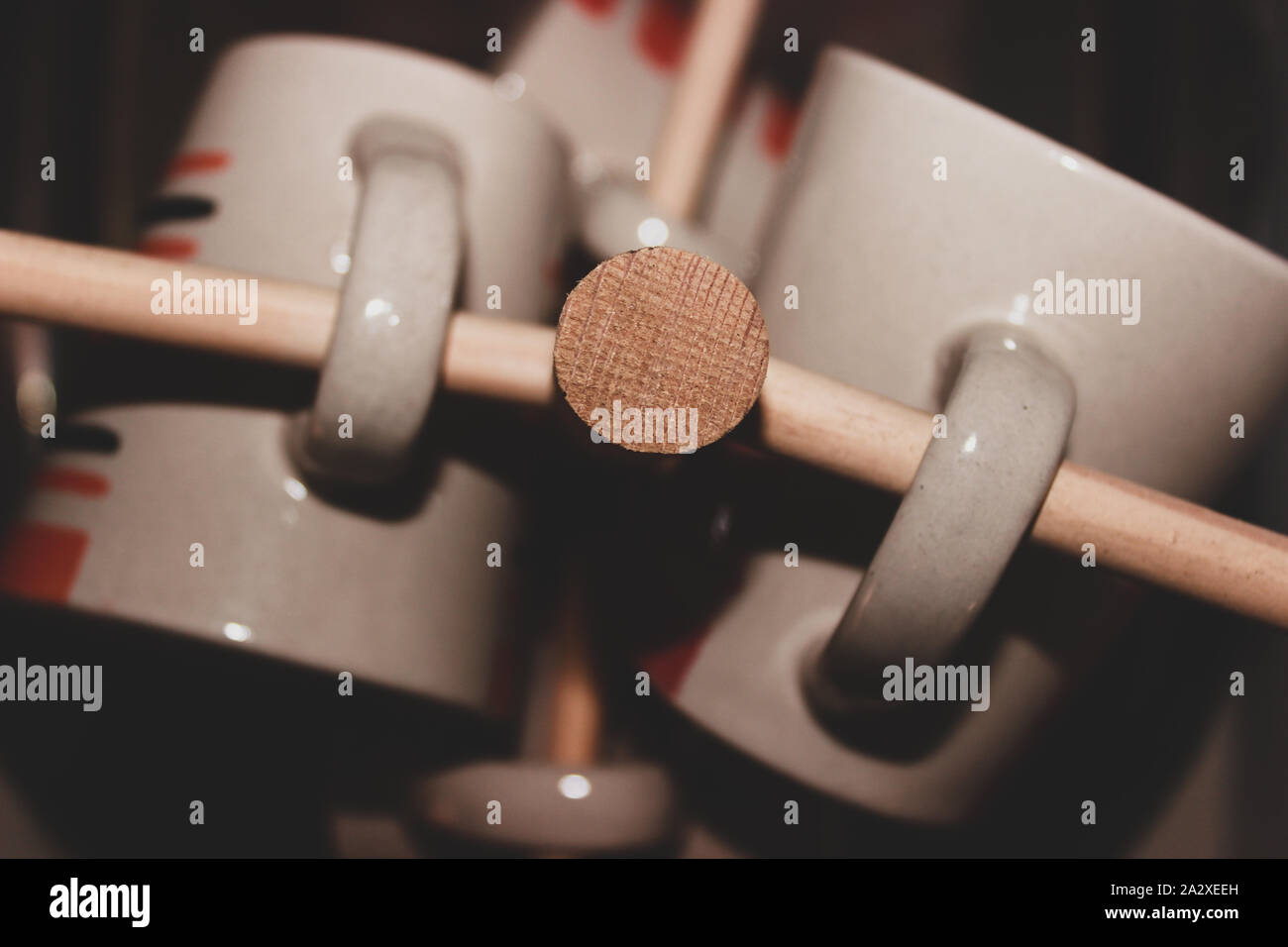 Tazze in stand Foto Stock