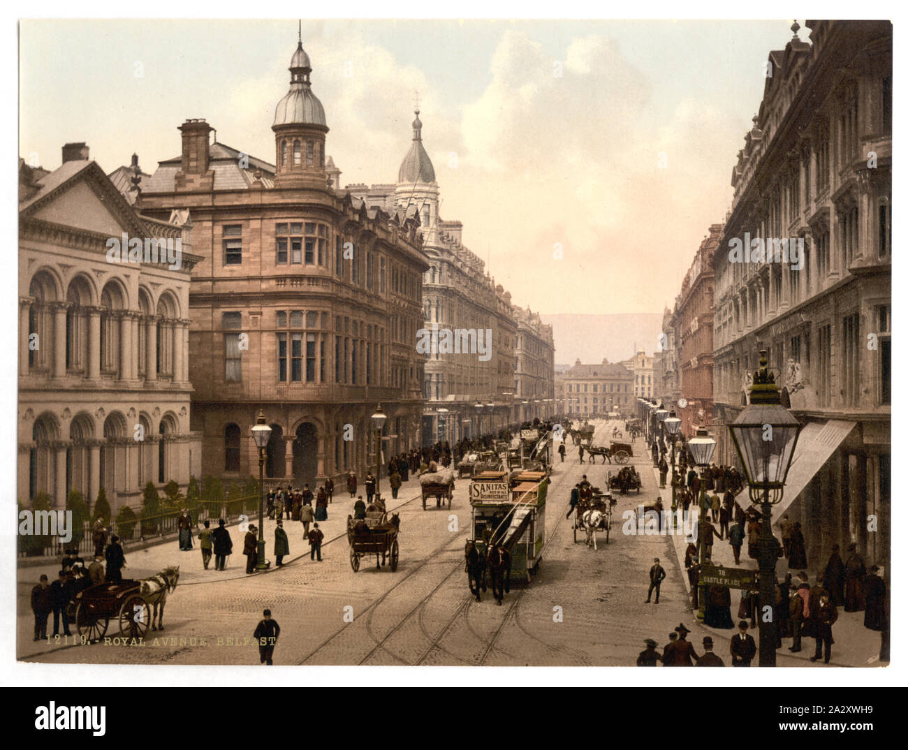 Royal Avenue, Belfast. Contea di Antrim, Irlanda; Foto Stock