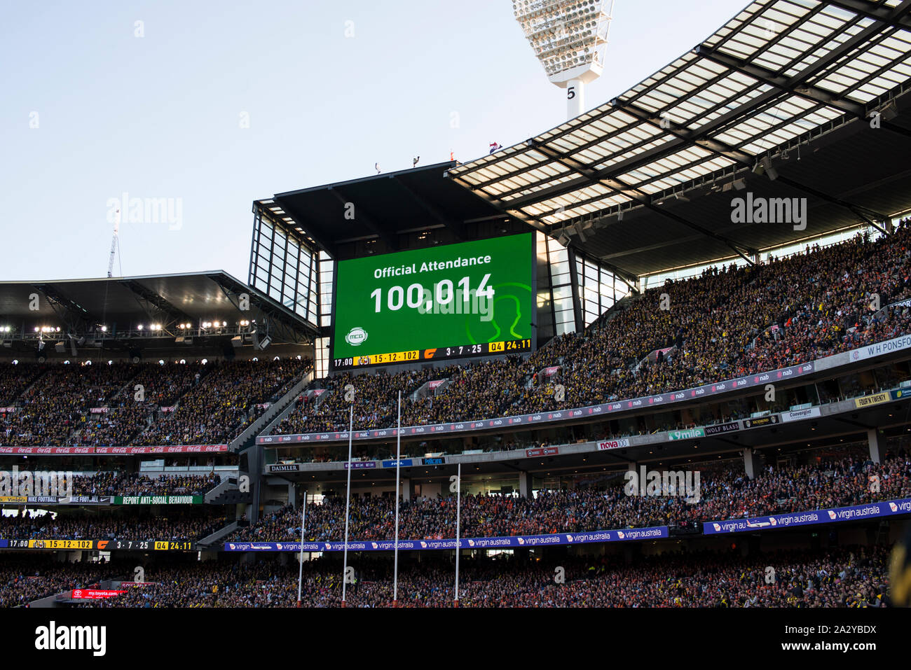 AFL Grand final folla Foto Stock