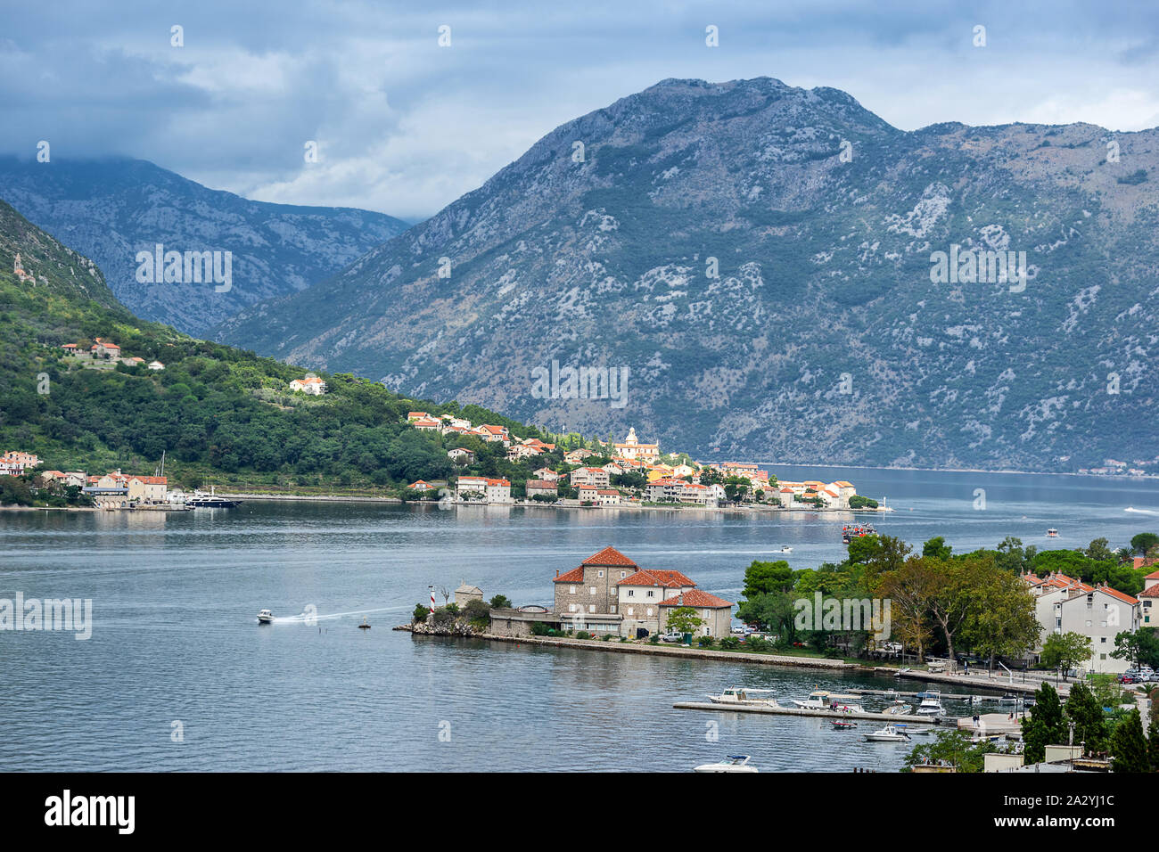 La Baia di Kotor in Montenegro Foto Stock