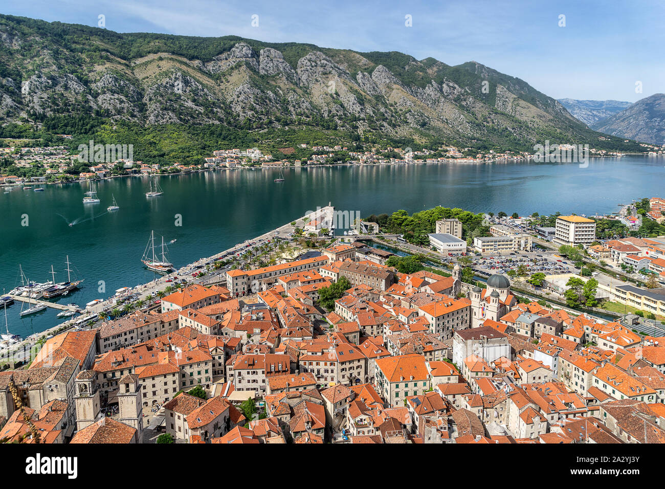 Cattaro sulla Baia di Kotor in Montenegro Foto Stock
