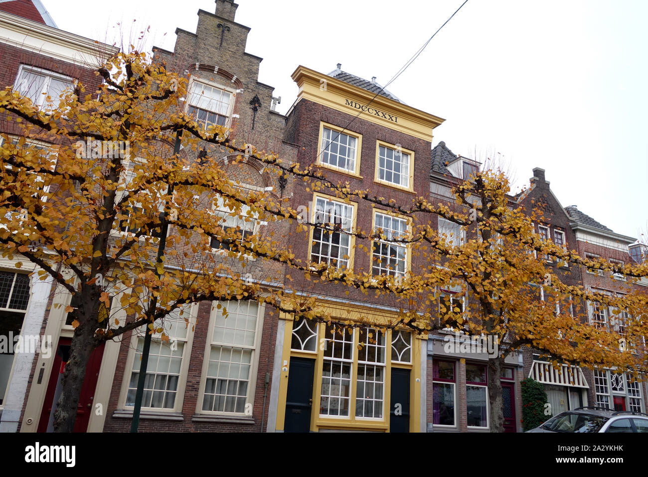 Case mercantili in Steegoversloot, Dordrecht, Paesi Bassi Foto Stock