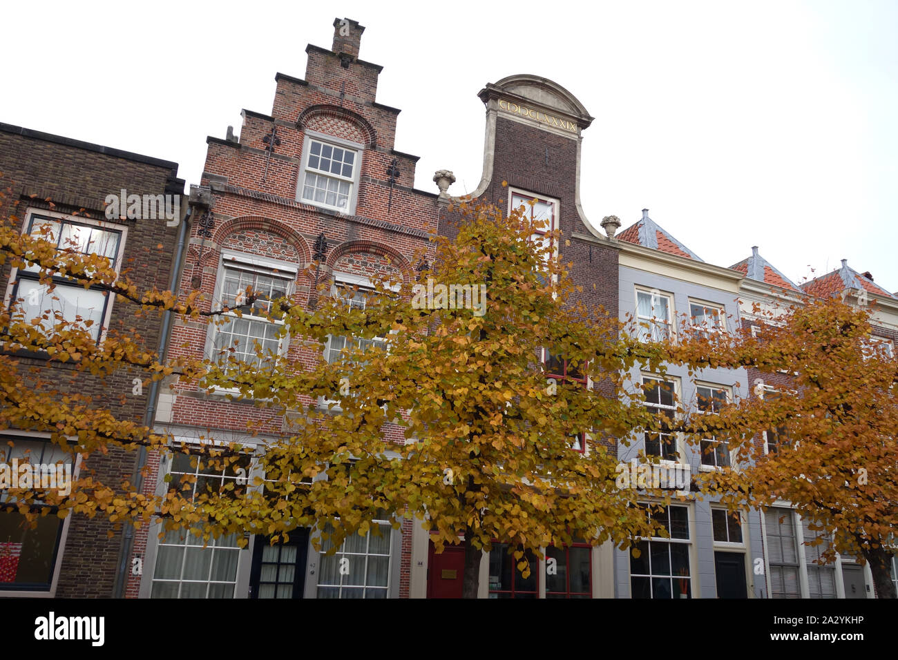 Case mercantili in Steegoversloot, Dordrecht, Paesi Bassi Foto Stock