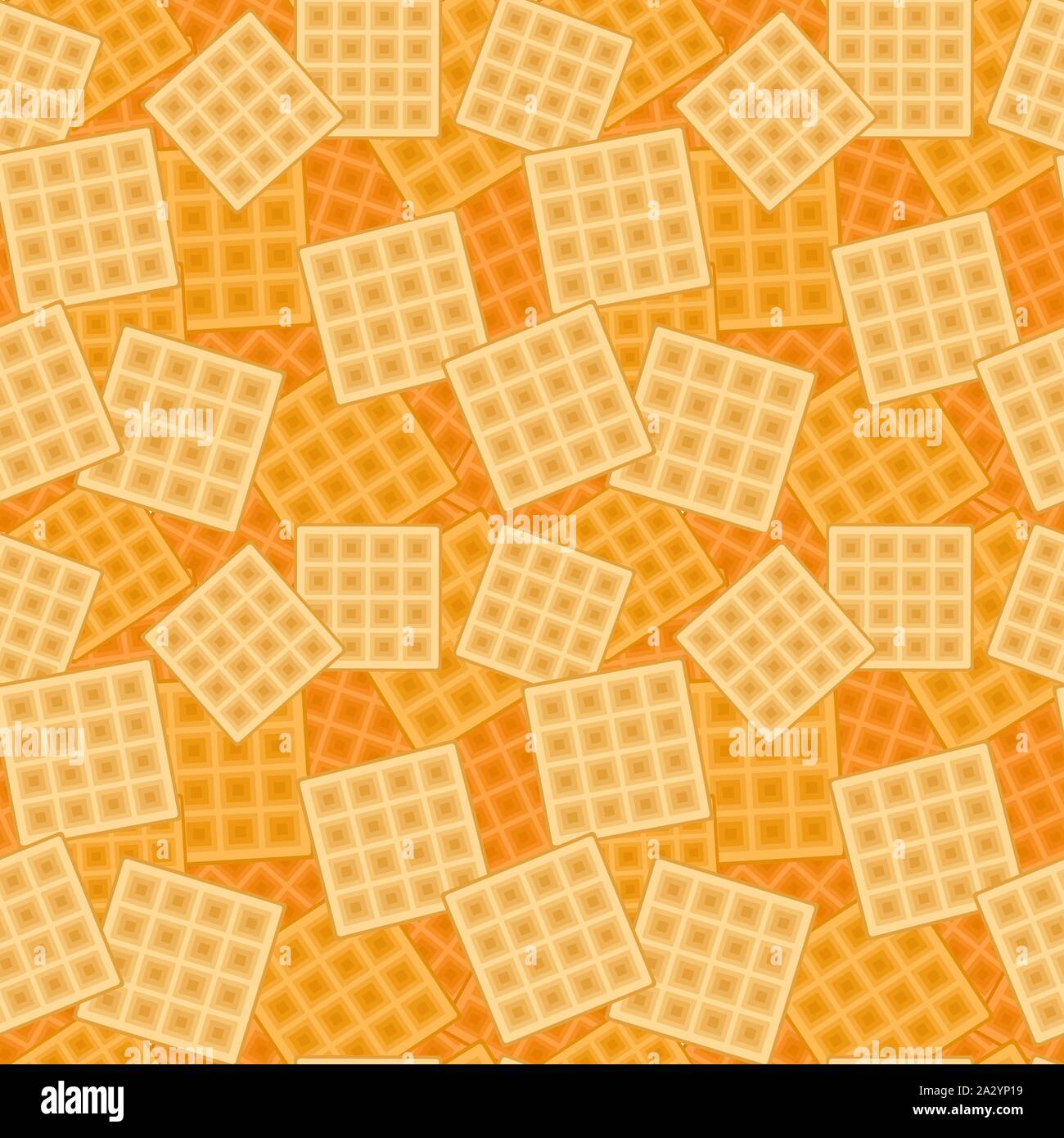 Seamless sfondo con mall waffels. Illustrazione Vettoriale
