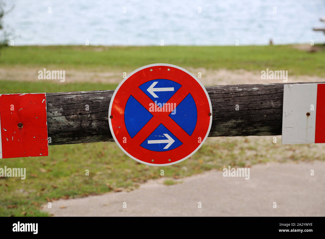 N. di parcheggio o di arresto del veicolo sign in Germania Foto Stock